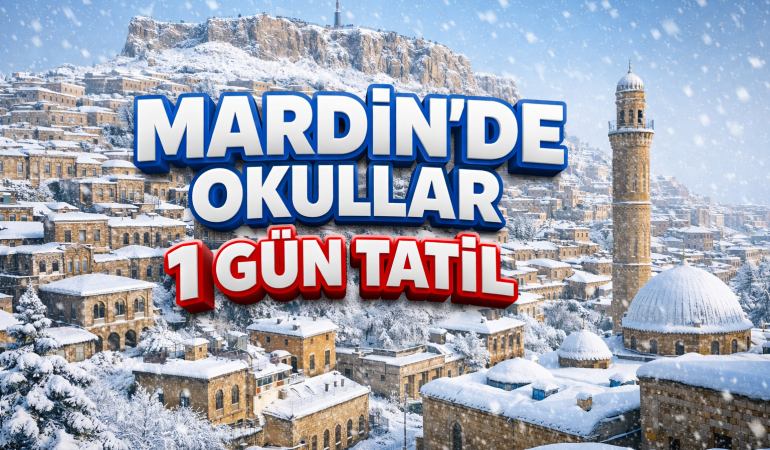 Mardin’de Olumsuz Hava Nedeniyle Eğitime 1 Gün Ara