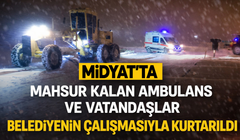 Midyat’ta Mahsur Kalan Vatandaşlar Belediyenin Çalışmasıyla Kurtarıldı