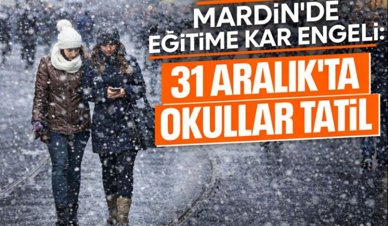 Mardin’de Eğitime Kar Engeli: 31 Aralık’ta Okullar Tatil