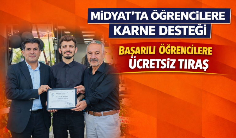 Midyat’ta Öğrencilere Karne Desteği: Başarılı Öğrencilere Ücretsiz Tıraş