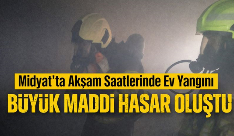 Midyat’ta Akşam Saatlerinde Ev Yangını