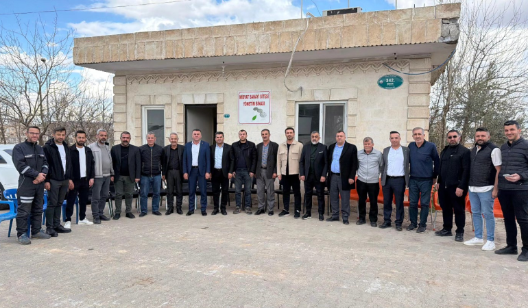 Midyat Sanayi Sitesi’nde Yeni Başkan Teomay’a Ziyaret