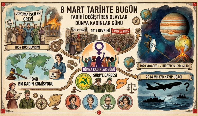 8 Mart Tarihte Bugün Neler Oldu