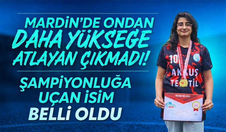 Mardin’de liseler arası atletizmde yüksek atlama birincisi Damla Kürkçü