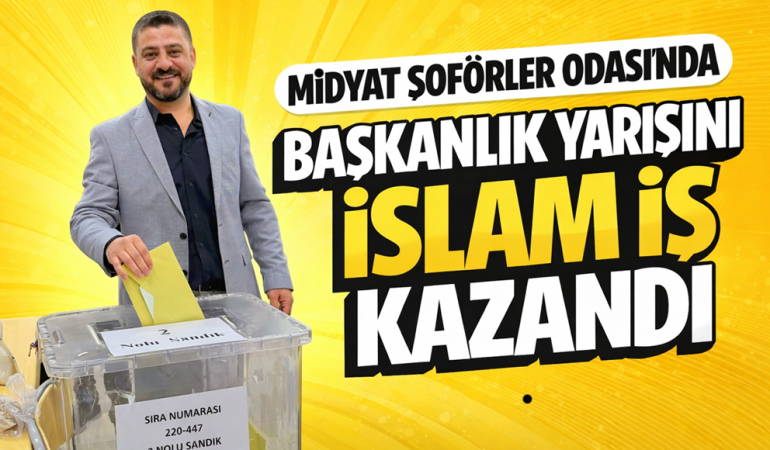 Midyat Şoförler Odası’nda başkanlık yarışını İslam İş kazandı