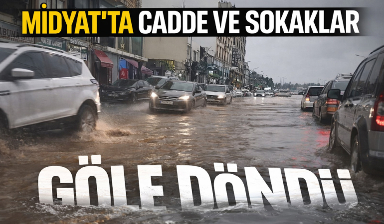 Midyat’ta Cadde ve Sokaklar Göle Döndü!