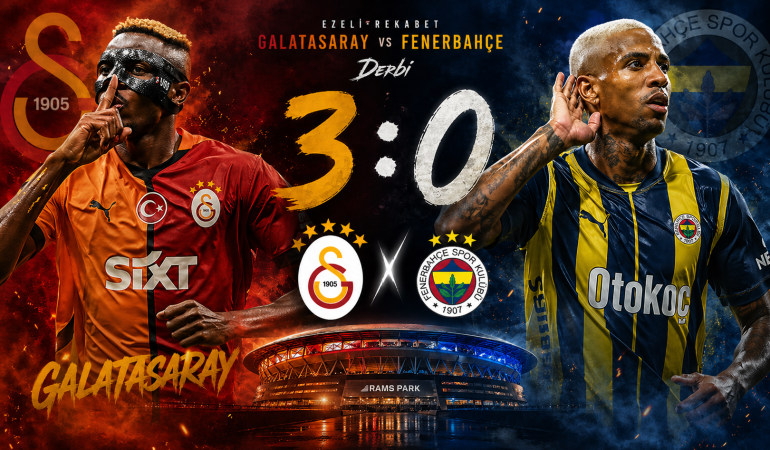 Galatasaray derbide fark yaptı: 3-0