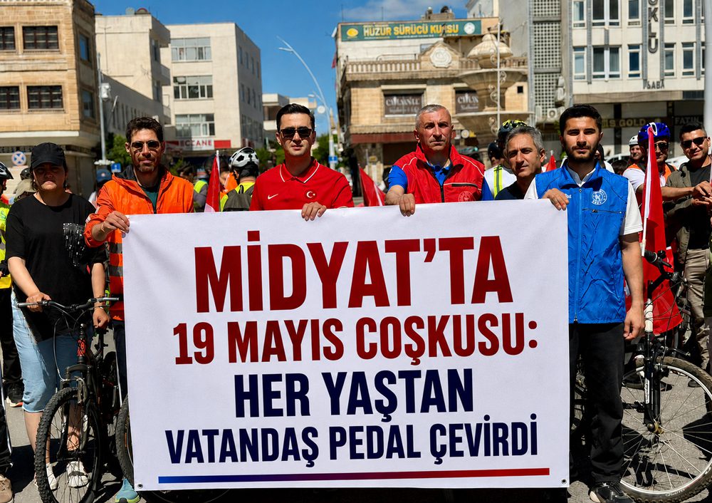 Midyat’ta 19 Mayıs coşkusu: Her yaştan vatandaş pedal çevirdi