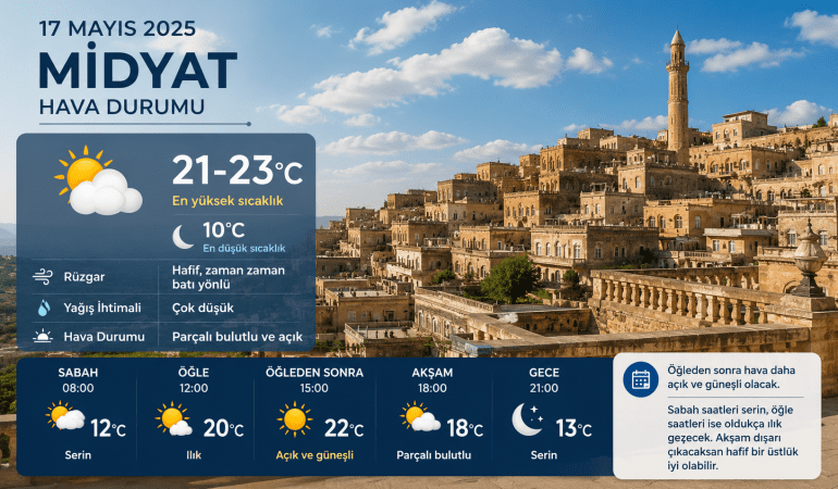 17 Mayıs Midyat Hava Durumu