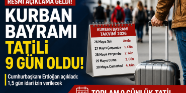 kurban bayramı 9 gün oldu
