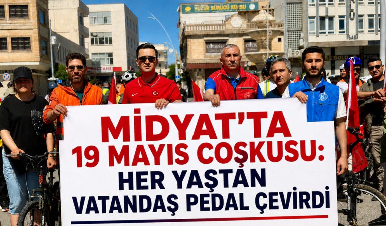 Midyat’ta 19 Mayıs coşkusu: Her yaştan vatandaş pedal çevirdi