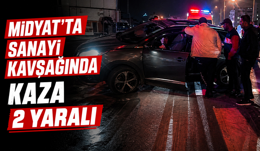 Midyat’ta Sanayi Kavşağında Kaza: 2 Yaralı