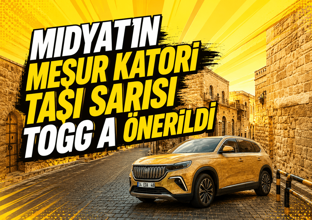 Midyat’ın meşur katori taşı sarısı Togg’a önerildi: “Bu renk çok yakışır”