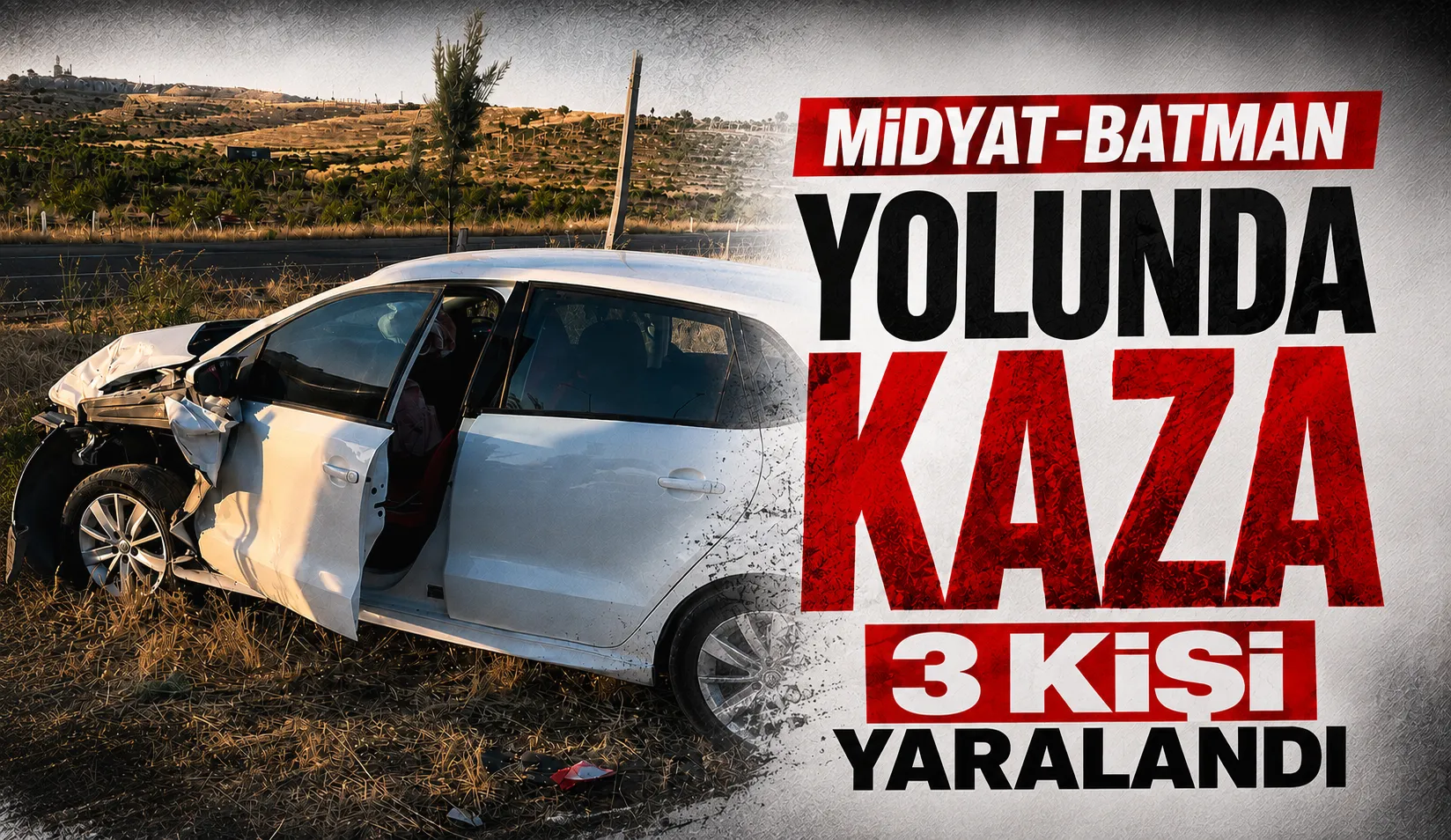 Midyat-Batman Yolunda Kaza: 3 Kişi Yaralandı