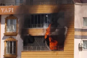 havuzlu kentte yangın