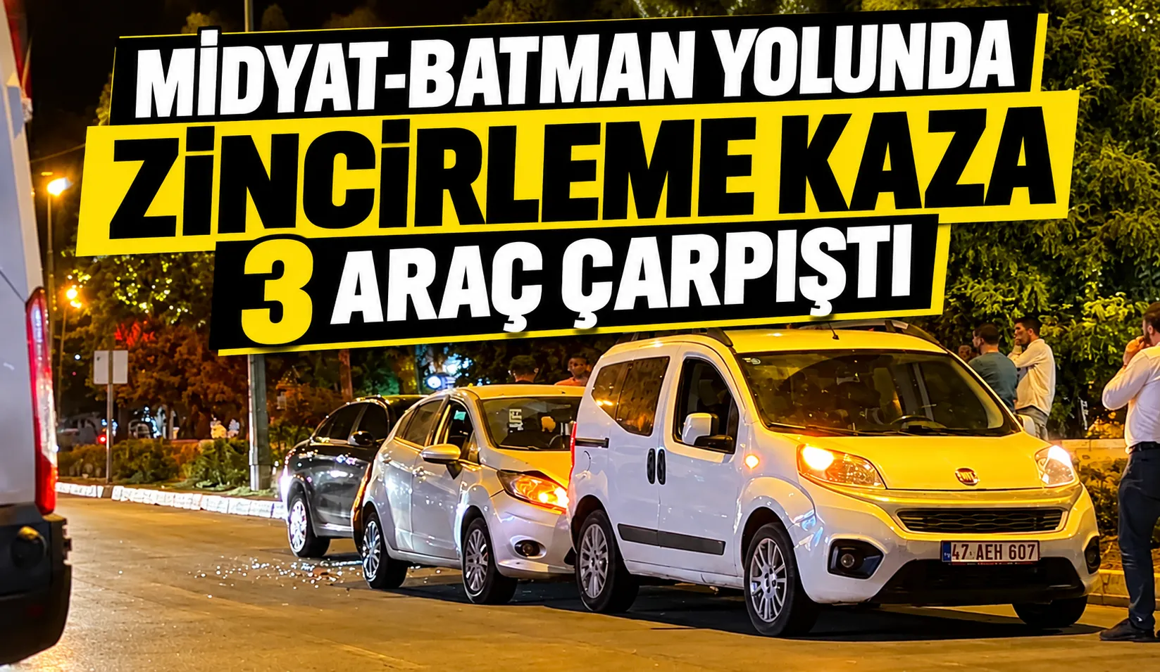 Midyat-Batman Yolunda Zincirleme Kaza: 3 Araç Çarpıştı