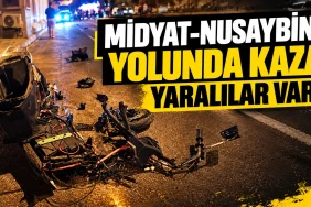 nusaybin yolunda motor kazası