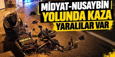 nusaybin yolunda motor kazası