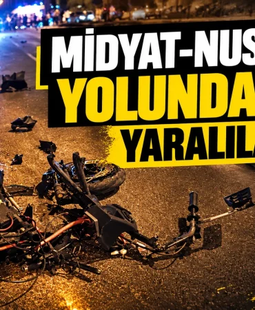 nusaybin yolunda motor kazası