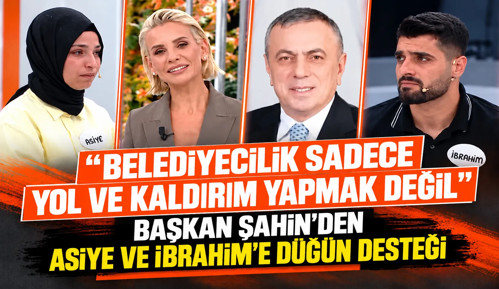 Başkan Şahin’den Asiye ve İbrahim’e düğün desteği