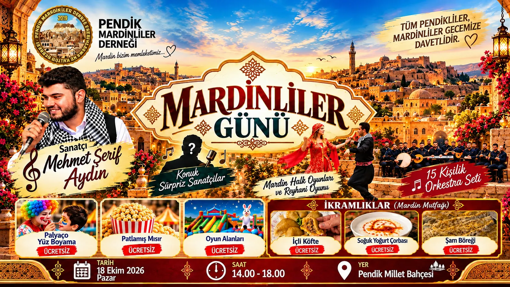 Pendik’te Mardinliler Günü 18 Ekim’de kutlanacak