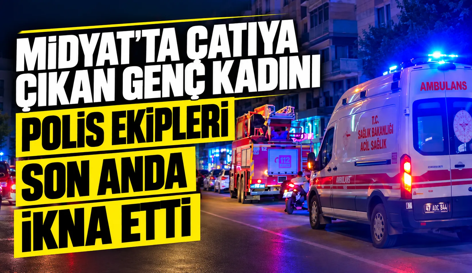 Midyat’ta Çatıya Çıkan Genç Kadın İkna Edildi
