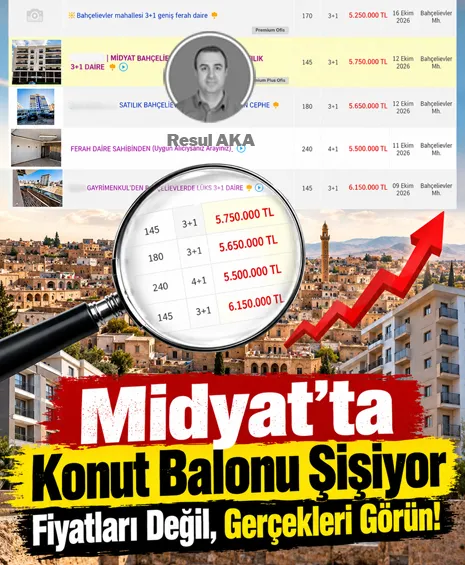 Midyat’ta Emlak Piyasası Kendi Balonunu Şişiriyor!